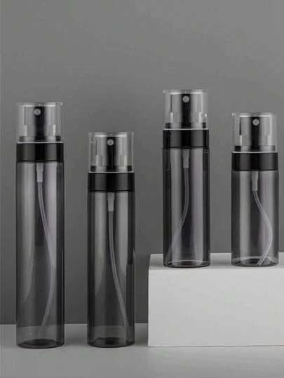 1/4PCS, 60ml-120ml Portable Lotion Dispenser, Black Plastic Spray Bottle, Refillable Liquid Soap Container, Suitable For Outdoor Travel, Mist Spray Bottle, Nano Sprayer, Makeup Hydration Travel Refill, Portable Empty Bottle, Toner Small Spray Bottle For Face