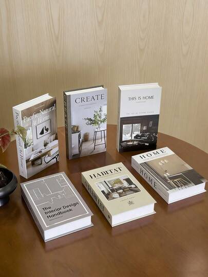 1/2/3 piezas Libros falsos de estilo nórdico minimalista aleatorio, decoración del hogar, accesorios interiores, adornos para mesa de centro