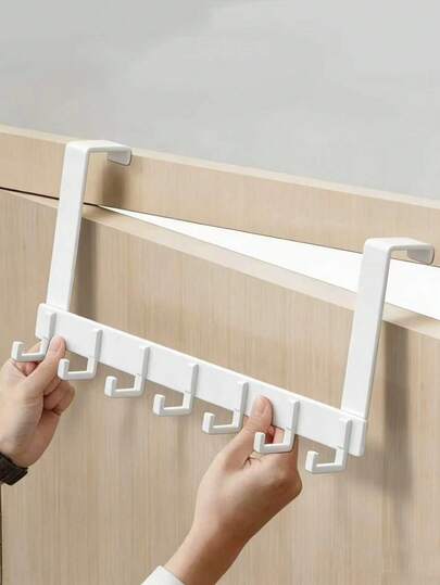 3 قطع / 2 قطع / 1 قطعة خطاطيف معدنية بدون ثقب، مع 6/7/8 خطاطيف، منظم منزلي موفر للمساحة لتعليق الملابس والمناشف والقبعات والمفاتيح والحقائب، مناسب للباب والمطبخ والحمام والتخزين، ديكور منزلي جميل، لوازم المطبخ، ديكور الحمام، ديكور غرفة النوم