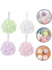2pcs/Set Multi-Color Mesh Bath Sponge, Soft Bathing Ball, Lace Sphere Bath Sponge, Soft Shower Loofah, Exfoliating Body Scrubber, Bath Sponge, Shower Loofah, Large Mesh Ball For Exfoliating And Skincare, Bathroom Accessories - Multicolor - View 4