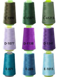 1/3/4/6pcs Elastic Lockstitch Sewing Thread Set, 3000 Yards Polyester Spool, Suitable For Elastic Fabrics Like Swimwear, Lingerie, Knitwear, Socks (Accessory Color Random) - Monochrome - View 6