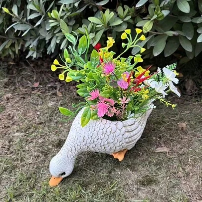 Cute Duck Succulent Planter For Decorating Living Rooms, Balconies, And Outdoor Gardens With Creative Animal Designs, Room Decor