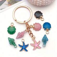 30/50/80/100个锌合金珐琅海洋海星和贝壳吊坠 - DIY珠宝制作吊坠 - 海星海螺貝殼 - 查看 9