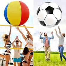 Extra Large (23.72 Inch) Inflatable Soccer Ball - Black & White PVC Decoration, Suitable For Outdoor Pool Party, Interactive Beach Fun, Suitable For Indoor/Outdoor Summer Activities, Pool Party Essential | Giant Soccer Ball - Multicolor - View 3