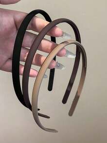 4pcs/1pc Lightweight Solid Color Hair Hoop In Black, Khaki, Brown, Non-Slip Plastic, Fashion, Versatile, Elegant, Minimalist Style Hair Accessories For Women, Suitable For Daily, Casual, Party, Commuting, Vacation, Ponytail, Bun, Face Washing, Makeup, Outfit Matching,Hairband,Hair Hoop Headbands ,Home,Skincare Headband Head Accessories - 多色 7 - 查看 11