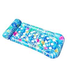 21孔圆形水果图案充气漂浮躺椅，可折叠PVC水上漂浮垫，成人夏季派对泳池漂浮垫 - 彩色 - 查看 14