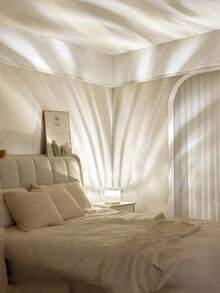 Luminária de Ambiente Aurora Onda d'Água (1 unidade), 16 Cores de Iluminação, Controle por Toque e Remoto, Cria um Ambiente Romântico e Aconchegante, Luz Noturna RGB, Ideal para Casa, Quarto e Festas, Luminária de Ambiente para Quarto | Efeito Aurora dos Sonhos - Multicolorido - Ver 1
