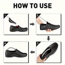 12pcs Adjustable Plastic Shoe Trees, Spring Shoe Trees For Boots Support, Men's Black Shoe Trees, Shoe Accessories - Black - View 6