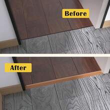 1pc Self-Adhesive Floor Transition Strip, Laminate Floor Gap Cover, Threshold Trim, Cuttable Flat Divider, For Connecting Gaps And Doorway Transitions - C - View 6