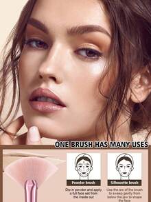 40件套化妆工具套装，包含：25支化妆刷套装+3个圆形粉扑+1个化妆刷清洁工具+3个迷你化妆海绵+3个迷你气垫粉扑+3个三角粉扑+2个化妆海绵，一应俱全，新手友好 | 方便携带，送礼佳品 | 新手/女性的完美之选 - 彩色 - 查看 3