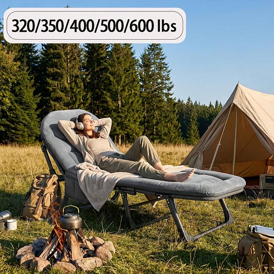 AORAN 75-Inch Folding Bed, Camping Bed, Portable Folding Guest Bed, Bearing 320/370/400/500/600 Lbs Adult Outdoor Travel Bed, Suitable For Patios And Camping Elegant Outdoor Furniture, Outdoor Only - 折疊床 - 查看 1