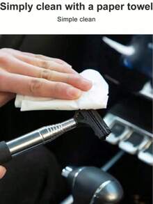 1pc Car Rearview Mirror Retractable Multifunctional Windshield Wiper, Extendable Car Wash Window Cleaning Brush - 1PCS - View 7