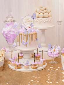 20 piezas Decoraciones de pastel de mariposa, Decoraciones 3D de papel de mariposa para cupcakes, Decoración de fiesta de cumpleaños y aniversario para mujeres, Pegatinas de pared de mariposa rosa y morada, Adecuado para boda, fiesta, cumpleaños, aniversario, fiesta temática, decoración, hogar, pastel, Día de la Madre - Multicolor - Ver 9