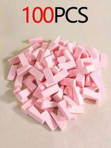 100/10/20pcs Disposable Triangle Makeup Sponge Puff, Dry & Wet Dual-Use Makeup Sponge Blocks, Non-Absorbing Makeup Blender, Makeup Tools - Multicolor - View 8