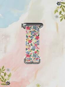 紮染花卉矽膠錶帶適用於男士與女士，相容於 38mm 40mm 41mm 42mm 44mm 45mm 46mm 49mm，相容於 Series Ultra/S11/S10/SE/8/7/6/5/4/3/2/1 - 彩色 - 查看 4