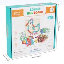 Bộ ghép hình bằng gỗ 2 trong 1, gồm bảng ghim, 29 thẻ hai mặt, dây chun và các chi tiết trang trí, giúp phát triển tư duy, khả năng định hướng không gian, sự sáng tạo và trí tưởng tượng của trẻ, là món quà sinh nhật dễ thương hoàn hảo. - Nhiều màu - Xem 8