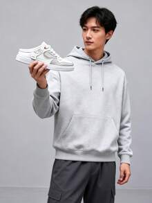 男士时尚休闲运动鞋，春夏款 - 白灰 - 查看 7