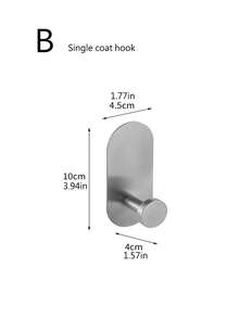 1个免钻孔不锈钢毛巾环，椭圆形毛巾架，浴室壁挂式毛巾架套装 - 查看 19