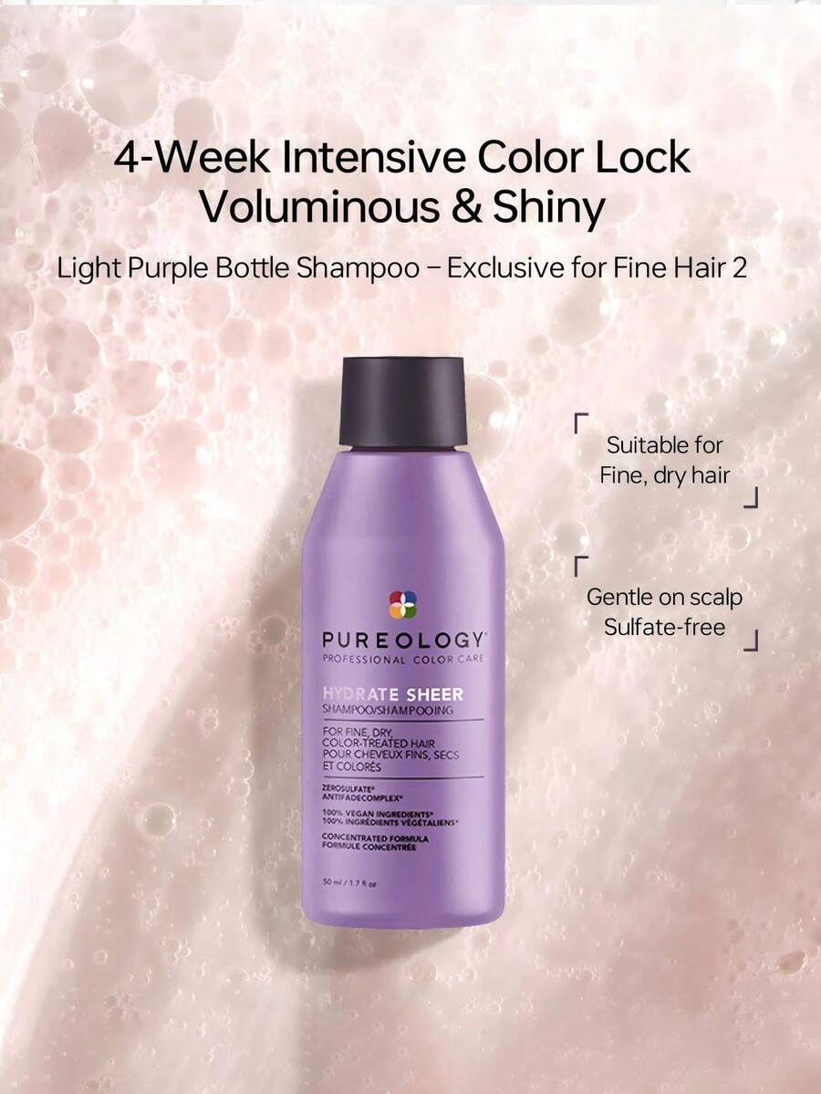 Pureology Amino Acid Moisturizing Shampoo, Hydrating Purple Bottle Shampoo & Conditioner, Smooth And Moisturizing - Shampoo (for Fine Hair) 50ml - View 1