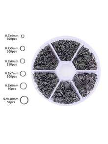 1 Box Multi-Size DIY Jewelry Earring Accessories - 4/5/6/7/8/10mm Single Loop Rings, Jewelry Making Tools Pliers, Jump Rings, Iron Rings, Decorative Rings, Open Rings, Earring Chains, Material Box Set, For Jewelry Making, Jump Rings - 6 Types Of Jump Ring Set - View 24