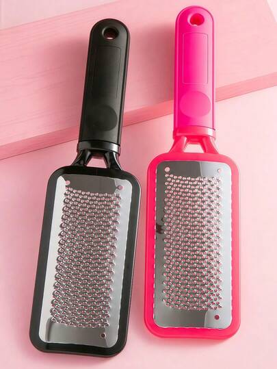 1pc Red/Black Foot File Kit – Stainless Steel + Fine Foot Rasp – Salon-Grade Cracked Heel Scrubber Pedicure Tools – Wet & Dry Dead Skin, Corn, Callus Remover For Feet Christmas For Holiday Gift Giving