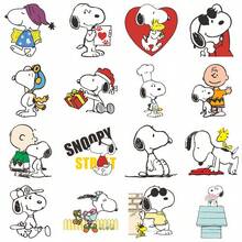 SNOOPY 50张可爱卡通狗和人物贴纸 - 漫画主题贴纸，适用于笔记本电脑、水瓶、滑板、日记本和派对礼物。 - 彩色 - 查看 2