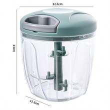 1件装，蔬菜切碎器，多功能蒜蓉器，手动食物切碎器，蔬菜切碎器，创意蒜蓉器，肉类捣碎器，厨房用品，厨房小工具，厨房配件，调味料，便携式手动食物处理器，蔬菜切碎器，蒜姜洋葱切碎器，适用于蔬菜、水果、坚果、香草等，厨房小工具 - 彩色 - 查看 15