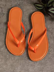 2026 New Woven Flat Flip Flops, European And American Casual Thong Sandals For Women, Summer Beach Slippers - Brown - View 6