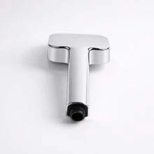 6pcs/Set 8-Inch Square Electroplated Plastic ABS Shower Head Set With Extension Rod And Diverter, Suitable For Bathroom - Square - View 10