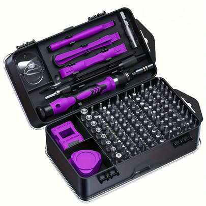[Upgraded Screwdriver Set] 115-In-1 Upgraded Screwdriver Set | Strong Magnetic High Hardness Multi-Function Disassembly Tool Set Includes Special Shaped Screwdriver Heads, Suitable For DIY Repair