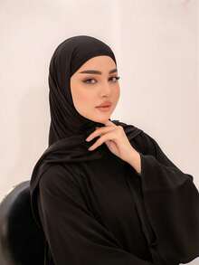 1pc Instant Triangle Hijab, All-In-One Tie-Up Design, Quick Wrap Without Slipping, No Undercap Needed, Suitable For Daily Wear, Prayer, And Outings - Triangular Hijab - View 17