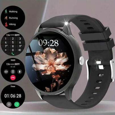 Reloj inteligente con pantalla táctil de 1,65 pulgadas con recordatorio de llamadas, control de mensajes, modos deportivos múltiples, control de música, control de cámara y talla grande, adecuado como regalo para el Día de San Valentín, Navidad, Año Nuevo, cumpleaños para amigos, parejas, compatible con Android e iOS