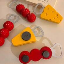 1pcs Cute Beer Opener Kawaii Candied Haws Cheese Refrigerator Magnets Home Decor Kitchen Gadgets Cute Bottle Opener Key Chain - 查看 6