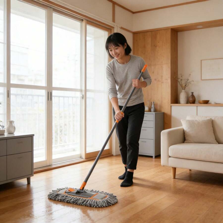 Cleaning Supplies Microfiber Dust Mop For Hardwood Floor Cleaning, Dry Wet Floor Duster & Baseboard Cleaner, Household Mop For Kitchen Bathroom - mặc định - Xem 1