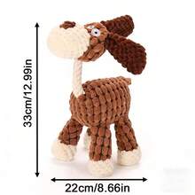 1pc Cute Soft Durable Plush Dog Toy With Clicking Sound, Dental Care Function, Suitable For Small And Medium Dogs - Multicolor - View 6