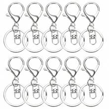 12/20/30个装龙虾爪扣钥匙扣，DIY工艺钥匙扣配件，带钥匙圈夹钩，适用于钥匙圈制作、珠宝制作，金属龙虾扣旋转触发夹，带开口钥匙圈 - 中8龍蝦扣 - 查看 8