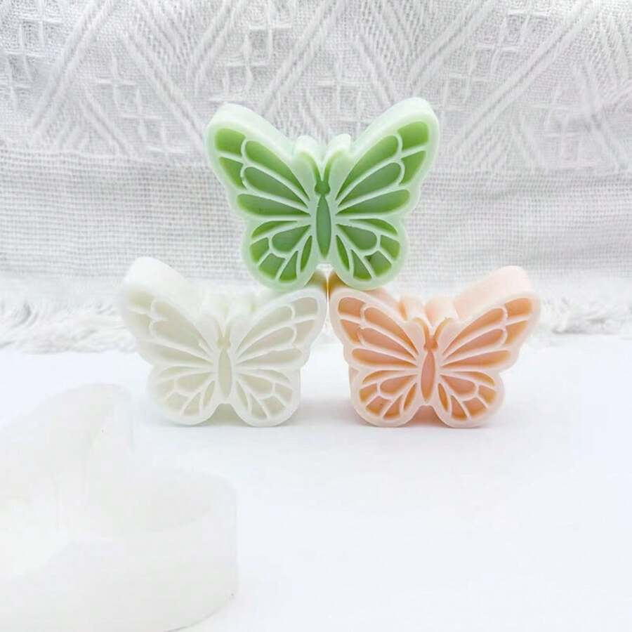 1pc Butterfly Series Silicone Mold, Candle, Plaster, Decoration Silicone Mold - White - View 1