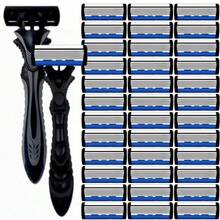 Men's Manual Razor With 6-Layer Stainless Steel Hair Removal Blade And Replaceable Shaving Head - Multicolor - View 12