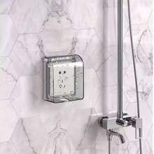 1 件装现代简约防水插座自粘式壁挂开关保护盖浴室电源插座防水防尘盖 - 彩色 - 查看 7