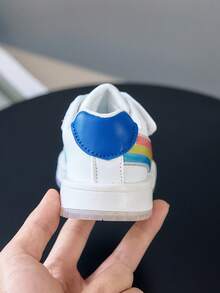 1 Pair Fashionable, Lightweight And Comfortable Children's Sports Shoes, Suitable For Indoor, Outdoor And School Wear - White - View 9
