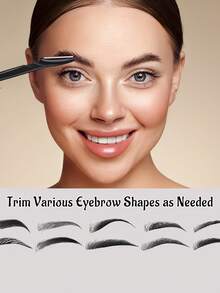 5/10/30/40pcs Unisex Face Razor, Multi-Purpose Eyebrow Trimmer, Facial Hair Removal Tool, Silicone Guard Eyebrow Trimmer, Easy Shaving Knife - Black - View 4