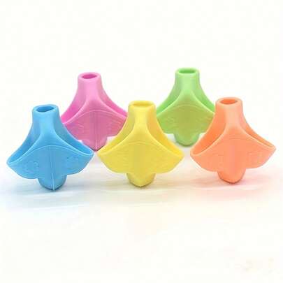 Bộ dụng cụ sửa lỗi viết chữ ngẫu nhiên 5 món, bao gồm cả giá đỡ bút hỗ trợ tư thế viết.