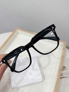 1 chiếc kính nữ gọng vuông đen đơn giản, phong cách retro, phù hợp để đeo hàng ngày và chụp ảnh đường phố. - Nhiều màu - Xem 5