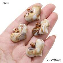 10pcs Cute Dolphin Butterfly Dragonfly Acrylic Pendant DIY Handmade Earrings Bracelet Hanging Accessories - Multicolor - View 9