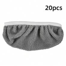 20 Gray Mop Cloths, Compatible With Most Mops, Simple And Practical, Suitable For Floor Surface Cleaning (Home, Office, Kitchen, Bathroom) - Reusable Replacement Pads, Convenient And Practical Cleaning Tool, Washable Mop Pad - Gray - 查看 12