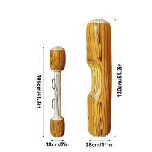 1/2 Sets Inflatable Pool Battle Game With Riding Floats And Paddles, Floating Pool Seats - Wood Grain - View 3