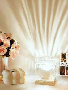 1 pieza Lámpara cuadrada con efecto de luces del norte y olas de agua, 16 colores de iluminación, control táctil y remoto, crea un ambiente romántico y acogedor, luz nocturna de ambiente RGB, adecuada para oficina, sala de juegos, dormitorio, techo o fiesta para adultos - Multicolor - Ver 7