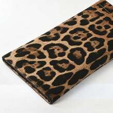 1pc Leopard Print Fashion Glasses Case, Comes With Cleaning Cloth, Snap-Button Eyeglasses Box, Unisex Glasses Accessory - Multicolor - View 7