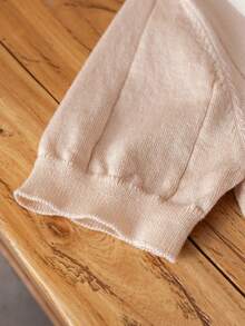 Boys' Solid Color Polo Shirt, Short Sleeve Lyocell Knit Sweater, Lightweight Pullover, Suitable For Spring, Summer, Autumn - Apricot - View 4
