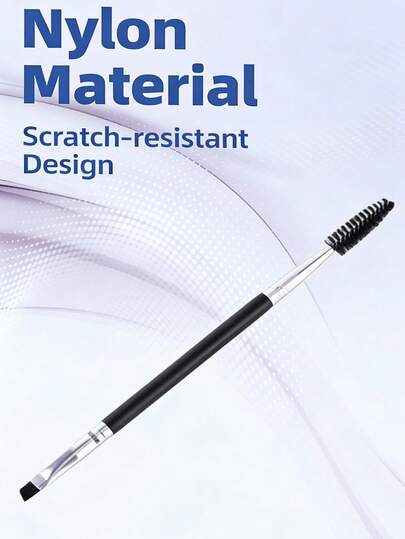 2-In-1 Angled Eyebrow Makeup Brush & Spiral Eye Brush, Multi-Purpose Convenient Tool
